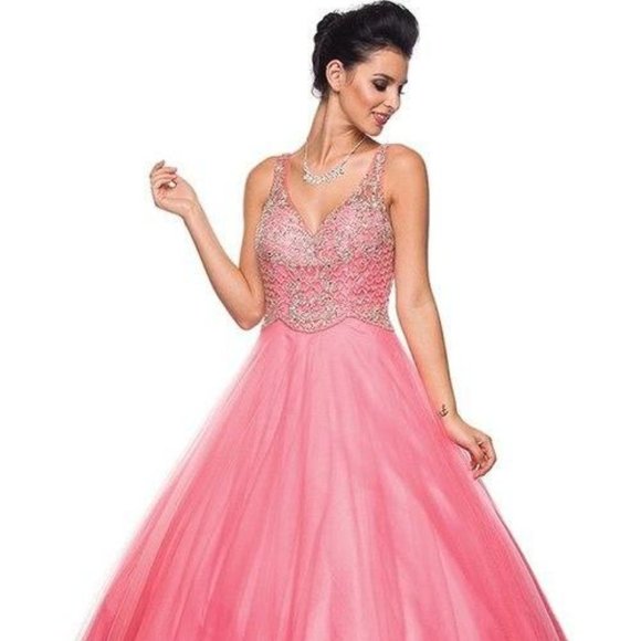 Juliet Dresses | Dresses | Vneck Ballgown Shape Long Evening Dress ...